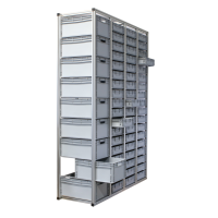 Systemregal mit Euroboxen H=202 cm
