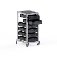 Systemwagen mit ESD-Euroboxen H=111 cm